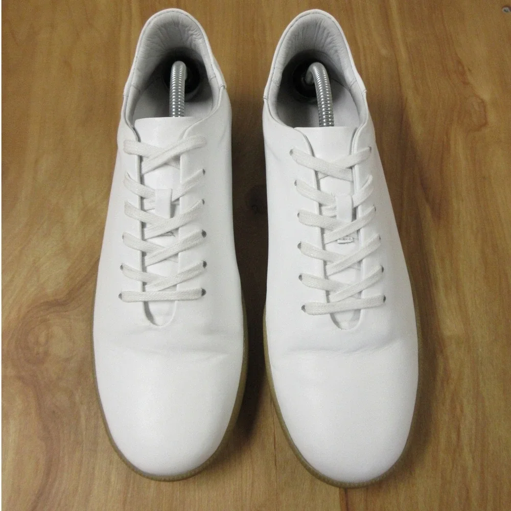 BECKETT SIMONON Geller White Leather Gum Sole Sneakers Mens‎ 11 Minimalist Shoes